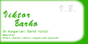 viktor barho business card